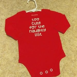 Cute Holiday 3mth Red/White Unisex onesie